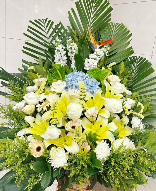 帛事花籃-a33|帛事花籃|帛事花牌・帛事花圈・帛事花店 即日送達|九龍帛事花店