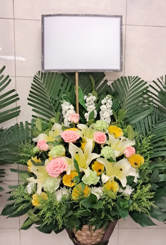 帛事花籃-a31|帛事花籃|帛事花牌・帛事花圈・帛事花店 即日送達|九龍帛事花店