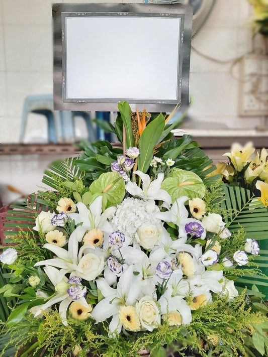 帛事花籃-a25|帛事花籃|帛事花牌・帛事花圈・帛事花店 即日送達|九龍帛事花店