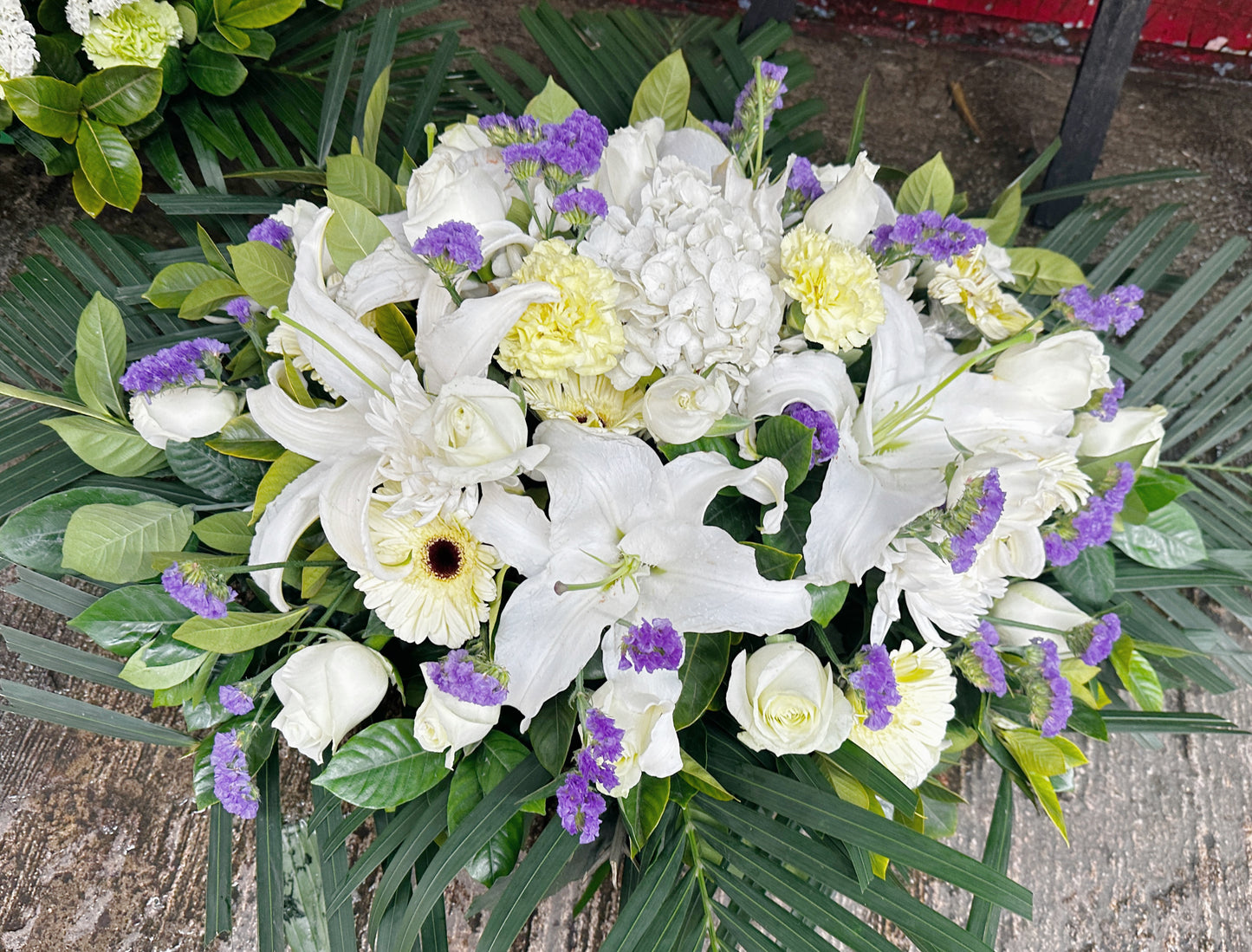 棺面花-c04|白事花牌|帛事花籃・帛事花牌 即日送達|九龍帛事花店