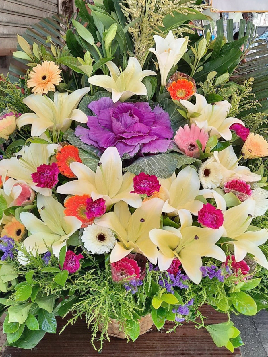 帛事花籃-a35|帛事花籃|帛事花牌・帛事花圈・帛事花店 即日送達|九龍帛事花店