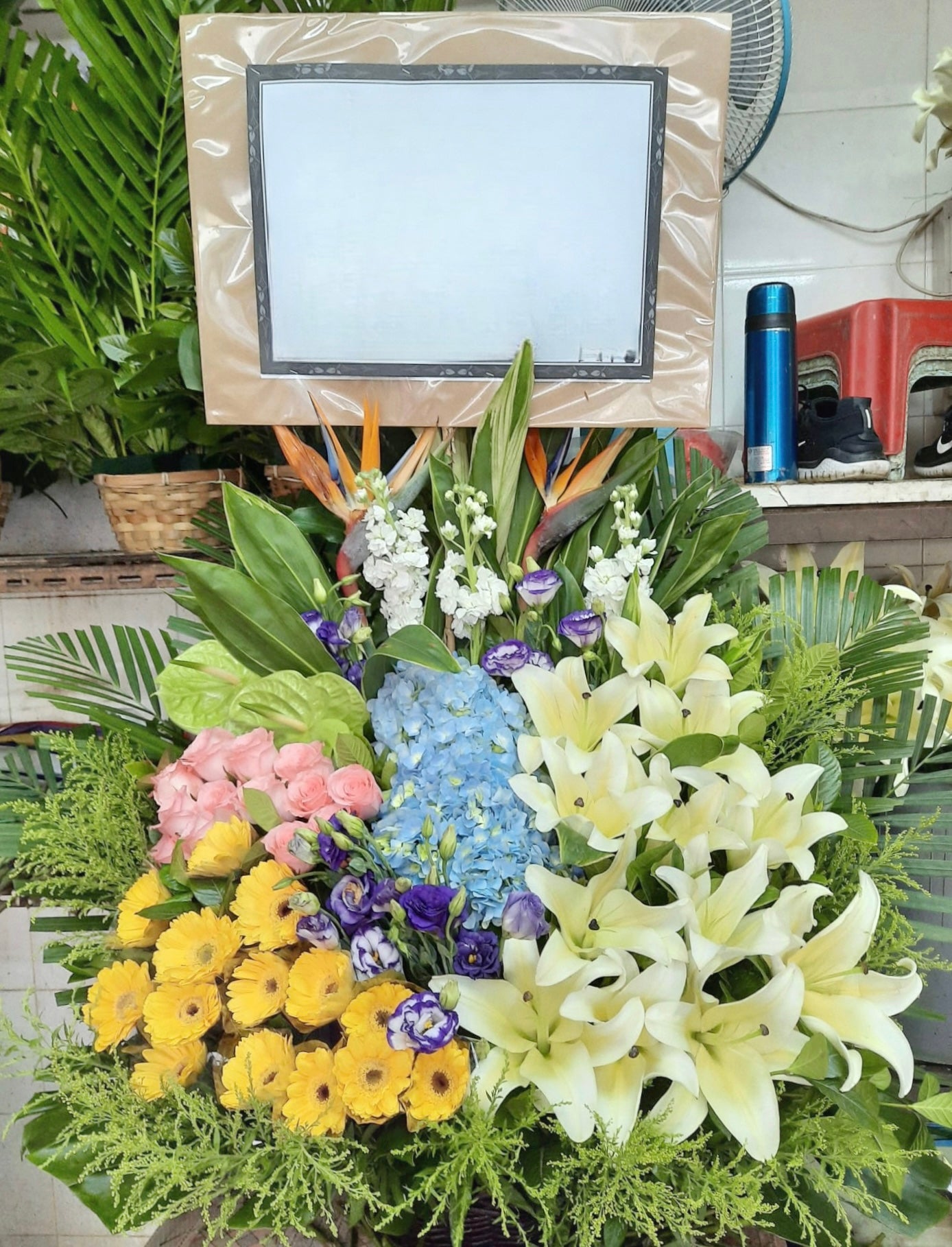 帛事花籃-a27|帛事花籃|帛事花牌・帛事花圈・帛事花店 即日送達|九龍帛事花店