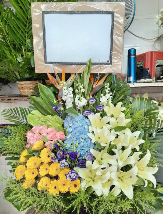 帛事花籃-a27|帛事花籃|帛事花牌・帛事花圈・帛事花店 即日送達|九龍帛事花店