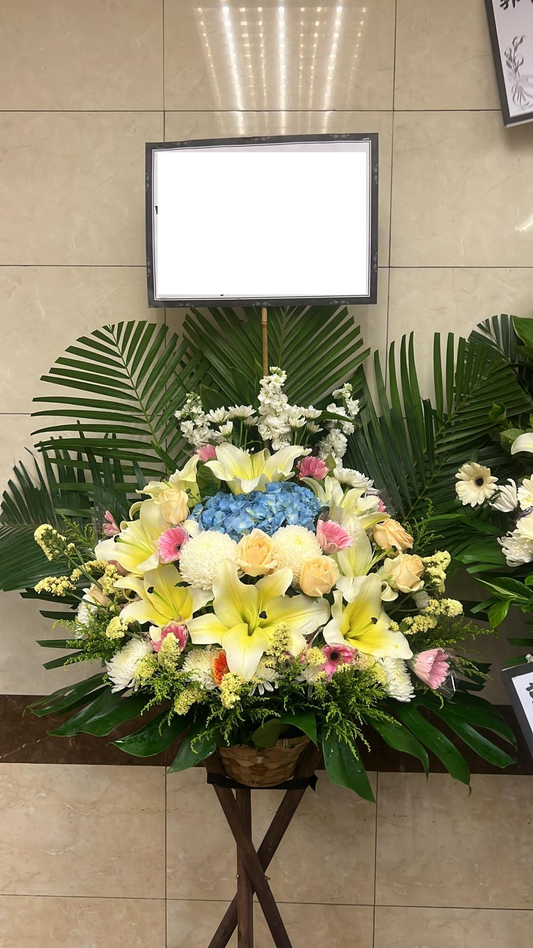 帛事花籃-a16｜ 帛事花籃 ｜帛事花牌・帛事花圈・帛事花店 即日送達｜九龍帛事花店